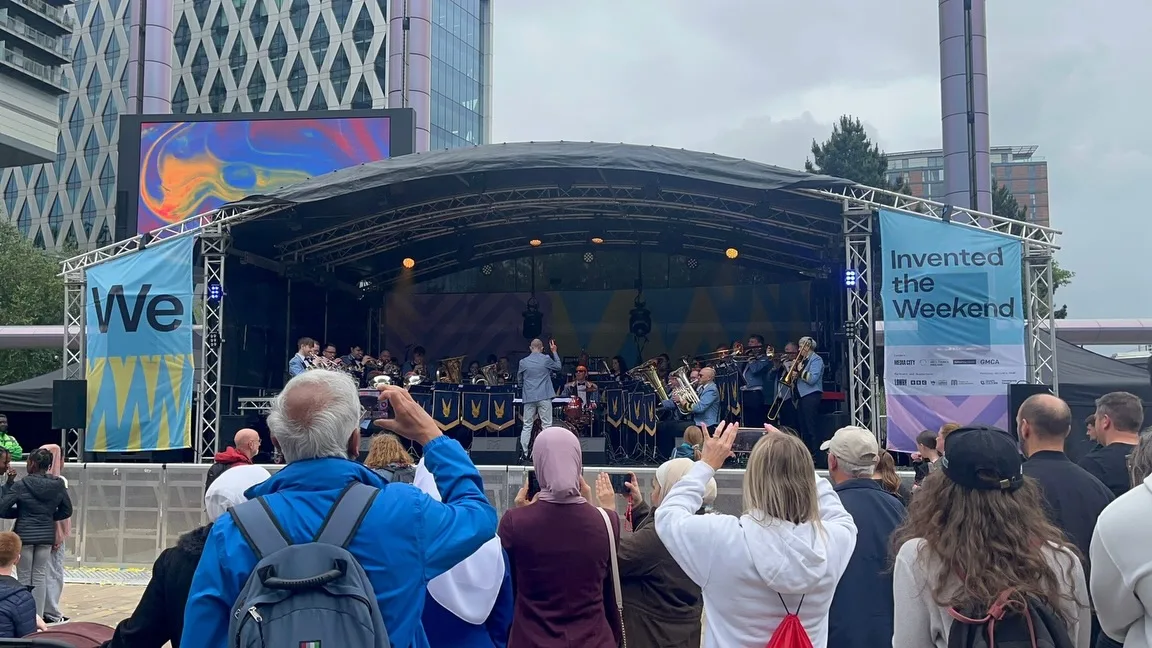 Photograph shared by The KNDS Fairey Band with its update, “What a weekend for the band”.